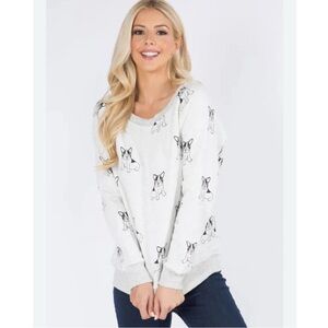 ⭐️ Sm Wardrobe Heather Gray Dog Print Sweatshirt Large